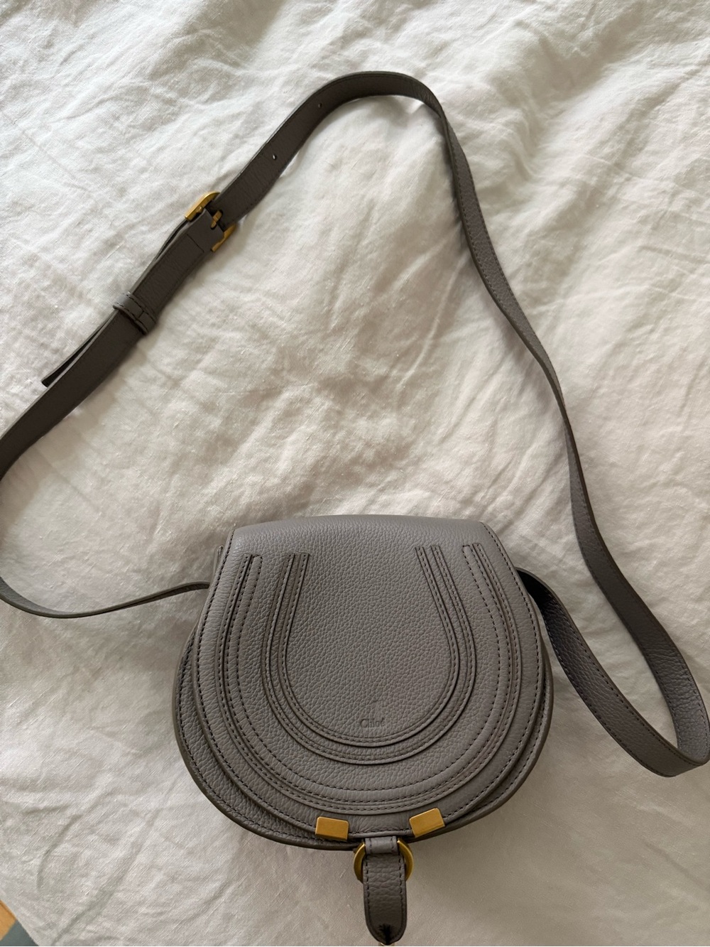 Chloè saddle bag gray